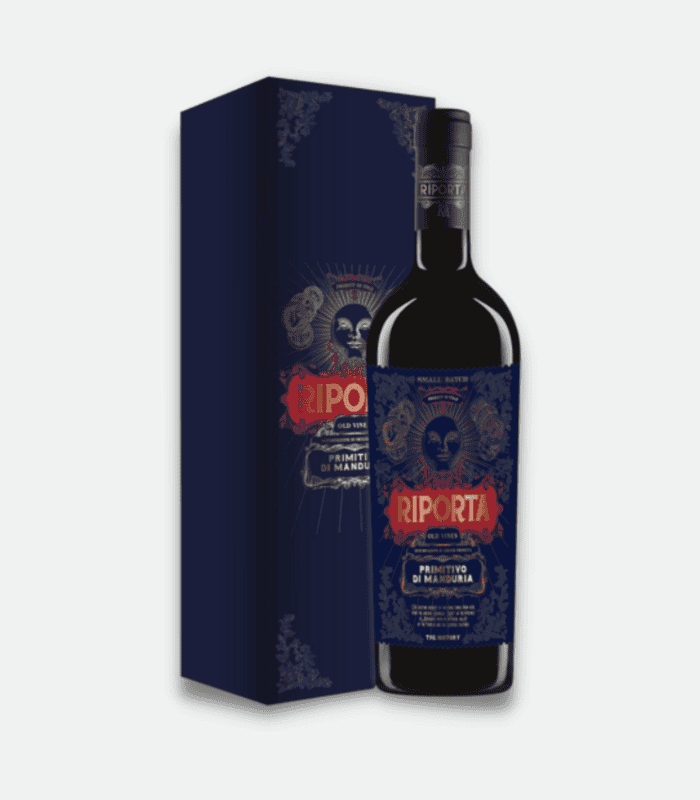 Riporta – Primitivo Di Manduria DOP Gift box Con Fardo 0,75 l