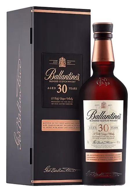 Ballantines Whisky 30 years Blended Scotch The Truly Unique Whisky 0,7l DD.