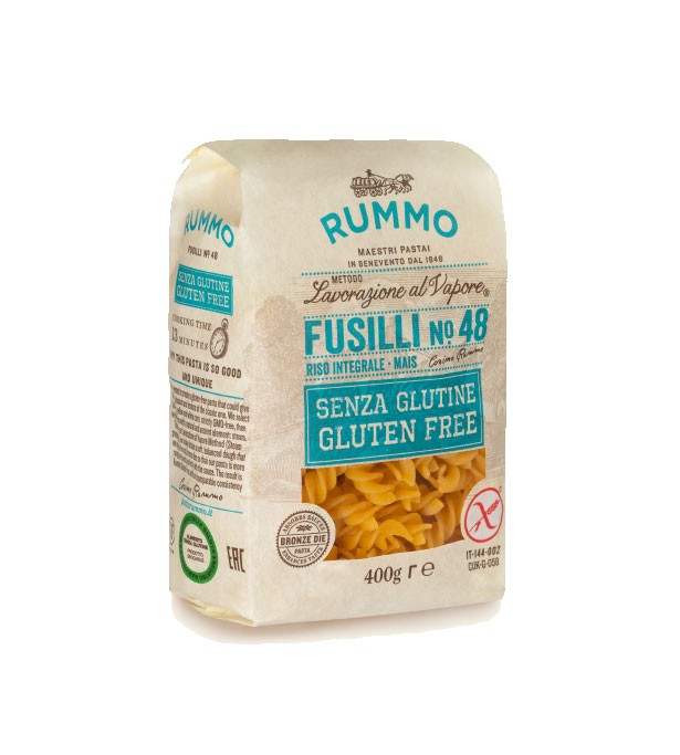 Gluténmentes fusilli n 48 400gr Rummo